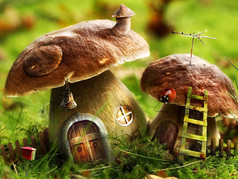 幻想蘑菇房子