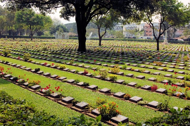 公墓的第二次世界大战伤亡，北碧府泰国