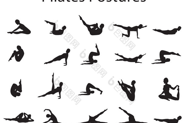 20 普拉提或瑜珈姿势位置图