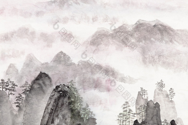 中国<strong>绘画</strong>的高山风景