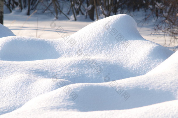 新鲜的雪盖