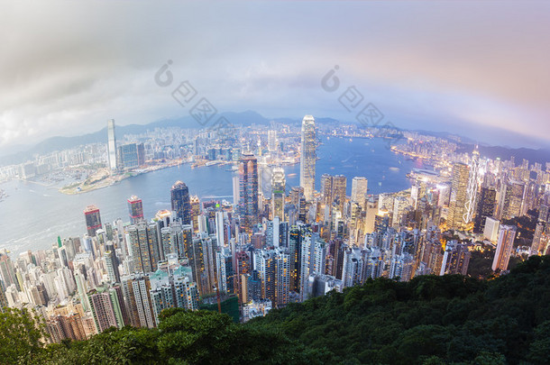 Hong 香港夜转全景天