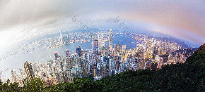 Hong 香港夜转全景天