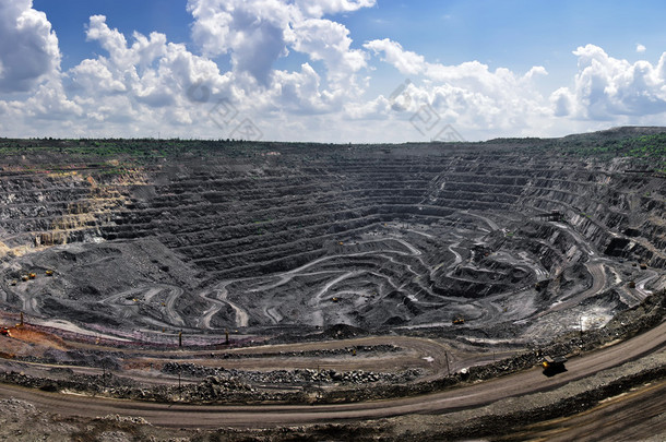 全景的露天煤矿