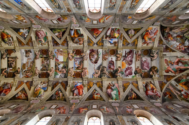天花板，梵蒂冈，罗马<strong>西</strong>斯廷教堂