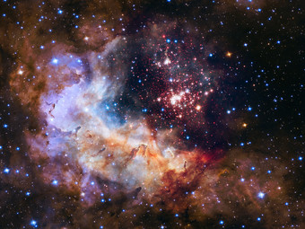 Super star cluster (Westerlund 2) in the constellation Carina.图片