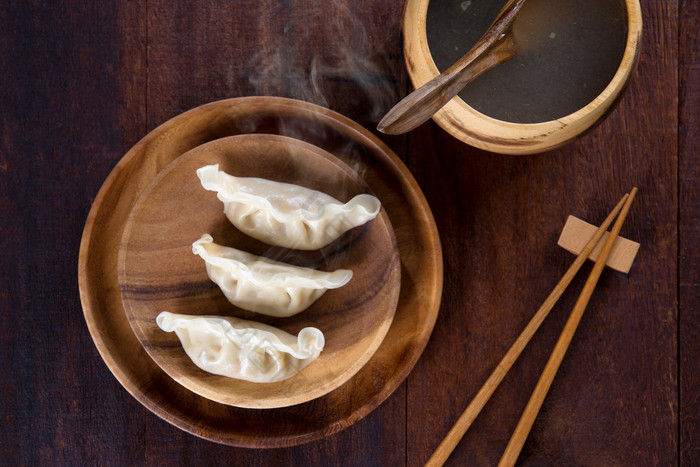 顶视图饺子冬至饺子