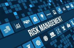 风险管理概念形象与业务图标和 copyspace.