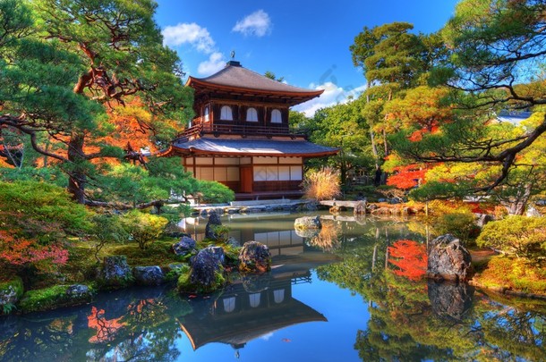 在京都银阁寺寺