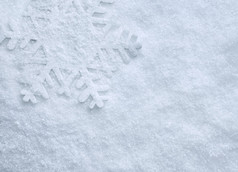 冬季雪纹理背景与雪花