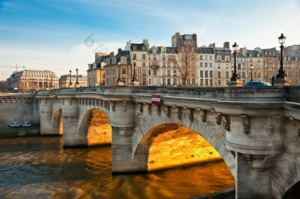 Pont neuf, ile de la cite, paris - Frankrikepont neuf ile de la 举，<strong>巴黎</strong>-法国