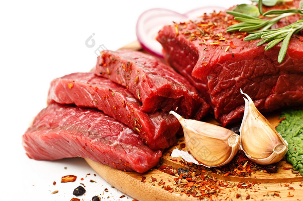 原料新鲜的肉<strong>上船</strong>与调味品