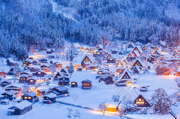 在日本的白川乡村