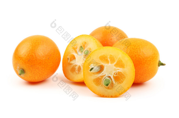 橙色国语或孤立在白色背景上的<strong>蜜桔</strong>水果