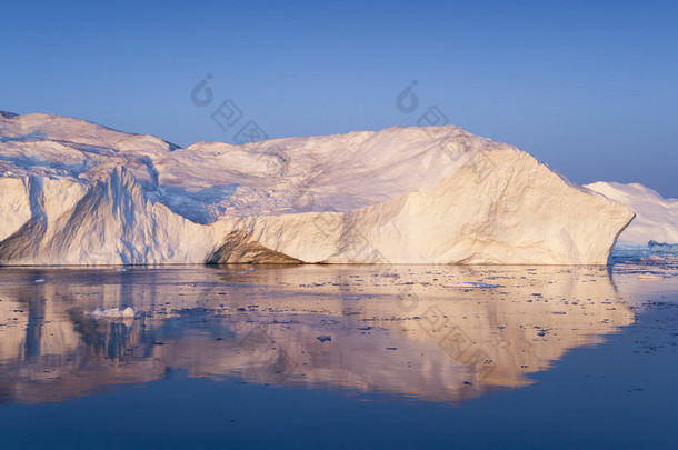 冰川和冰山的南极半岛
