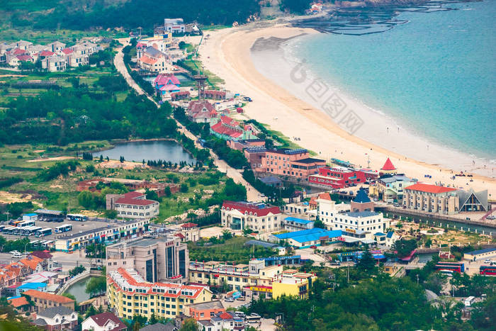 崂山俯瞰青岛风景图片-包图网企业站