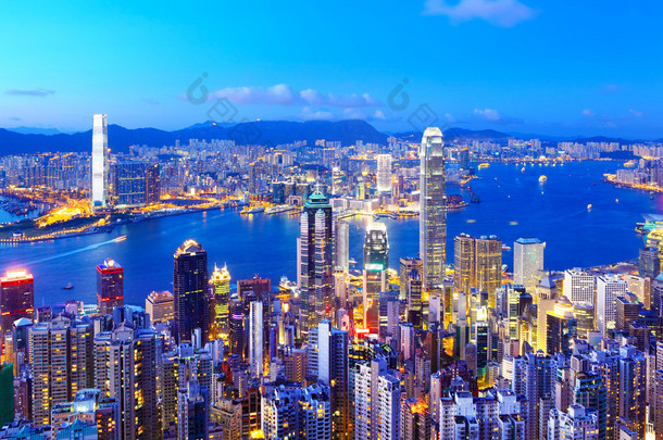 香港的夜空