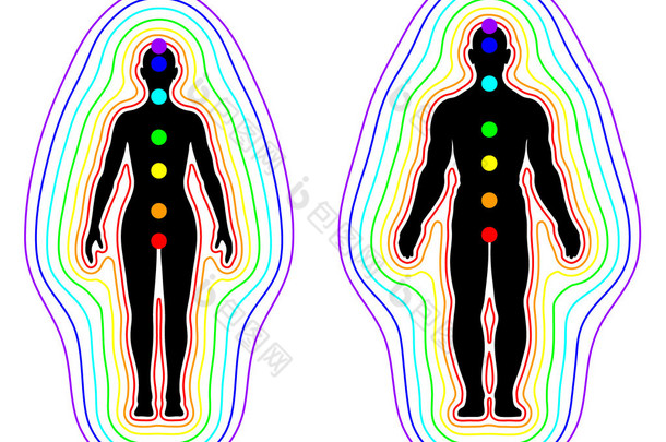 光环和脉轮上白色背景-插<strong>图</strong>