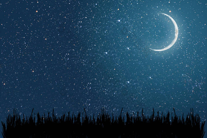 背景夜空的星星和月亮高清图片下载 包图网 背景夜空的星星和月亮高清图片下载 包图网