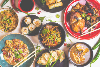 各种中餐套装，色调图片