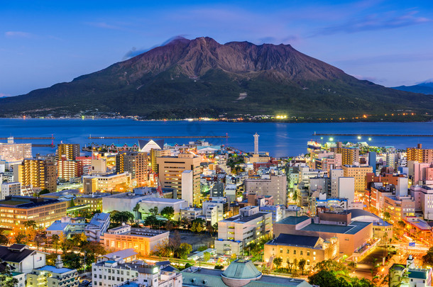 日本鹿儿岛天际线