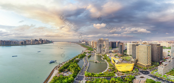城市景观和杭州滨江天际线图片-包图网企业站