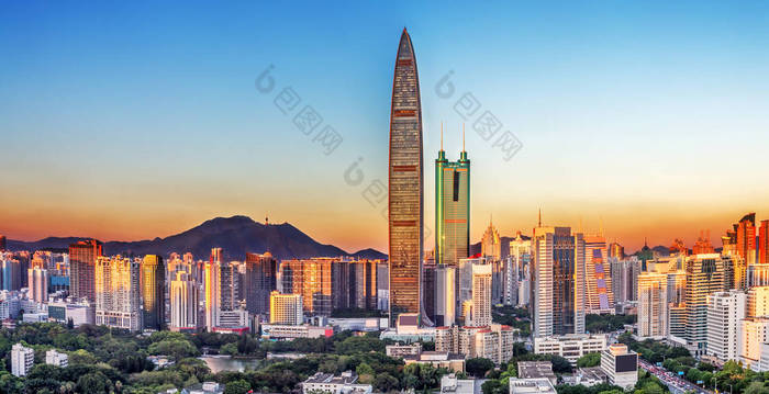 中国现代城市深圳的景观图片-包图网企业站