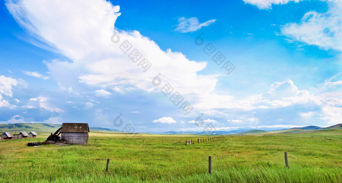 加拿大艾伯塔省的大草原风景 窗边风景