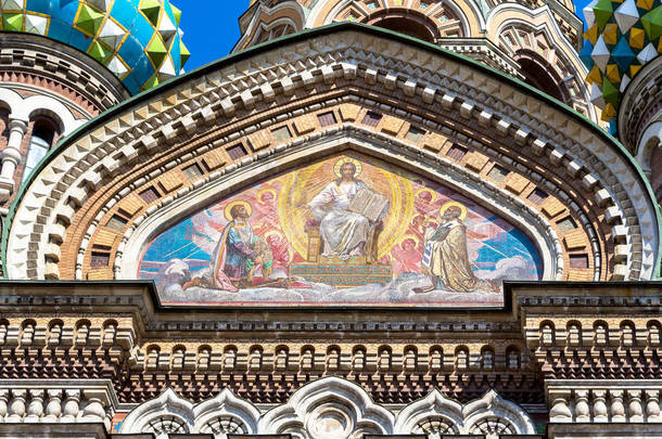 在俄罗斯圣彼得堡的滴血的救世主大教堂