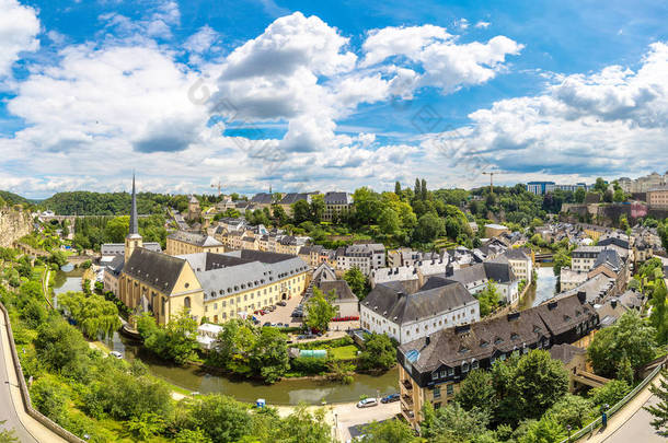 卢森堡的全景城市