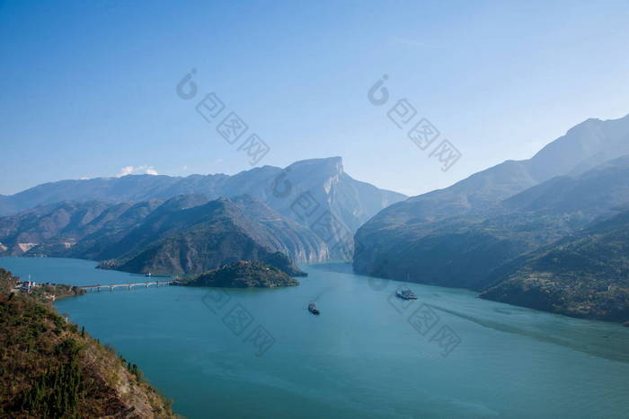 长江三峡奉节三江水域