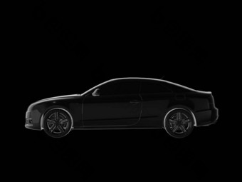 现代新的黑金属轿车 car.3d 渲染图片
