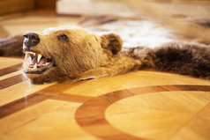 在地板上的毛绒玩具的熊