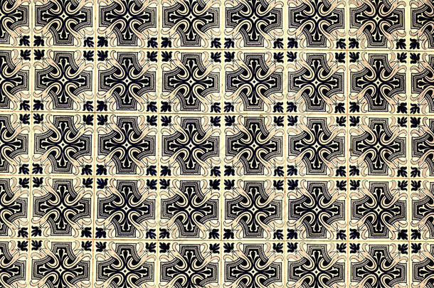 典型的摩洛哥瓷砖装饰  