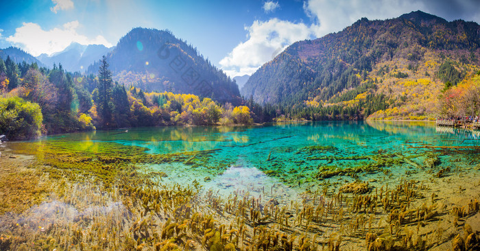 九寨沟谷风景名胜区 窗边风景