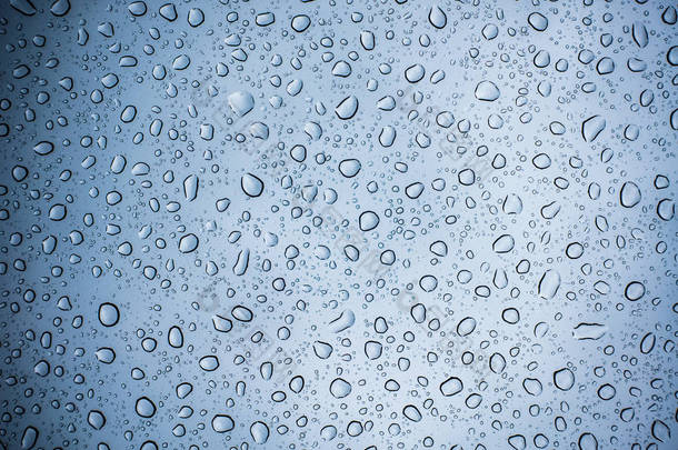 抽象雨滴在玻璃纹理