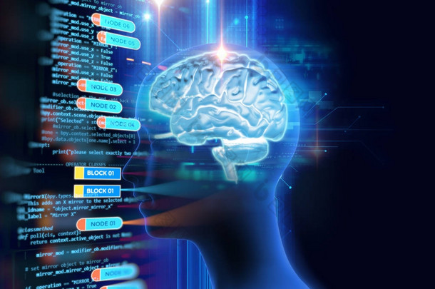 3d 渲染的人类大脑的技术背景 