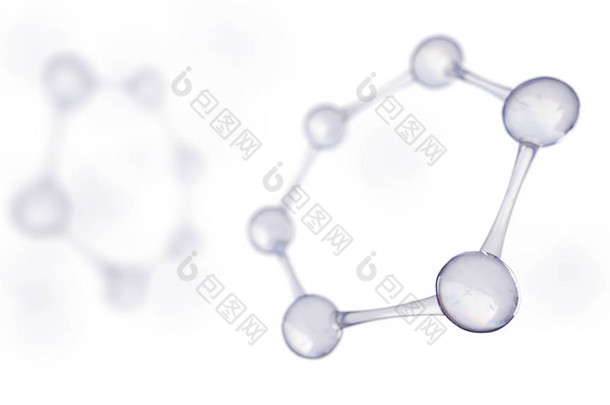 科学或医学背景与分子和原子.