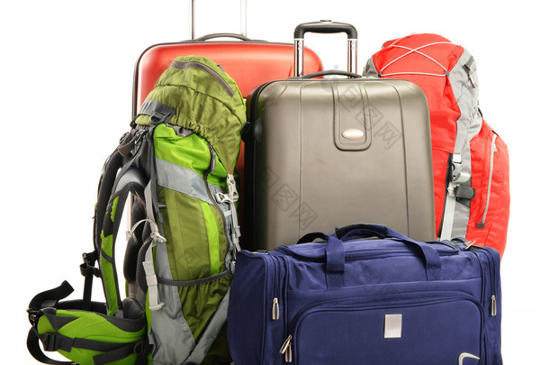 行李大包行李背囊和旅行袋组成的