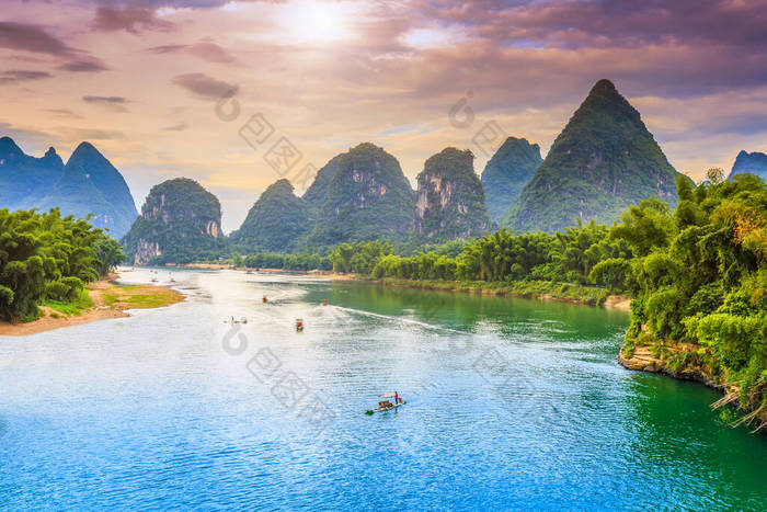 桂林丽江美丽的风景 窗边风景