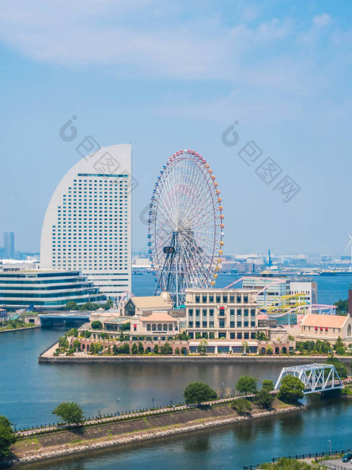 日本横滨天际线城市的美丽建筑建筑图片-包图网企业站