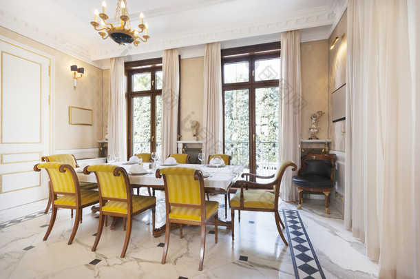 Fancy dining room interior