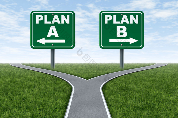 计划 b 计划道路标志的交叉道路