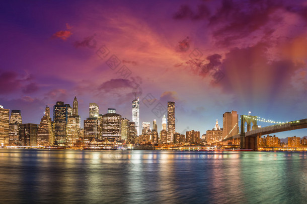 πόλη της Νέας Υόρκης manhattan skyline p