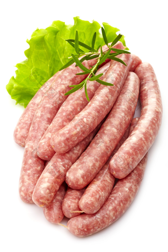 新鲜原料碎的肉香肠高清图片下载-包图网