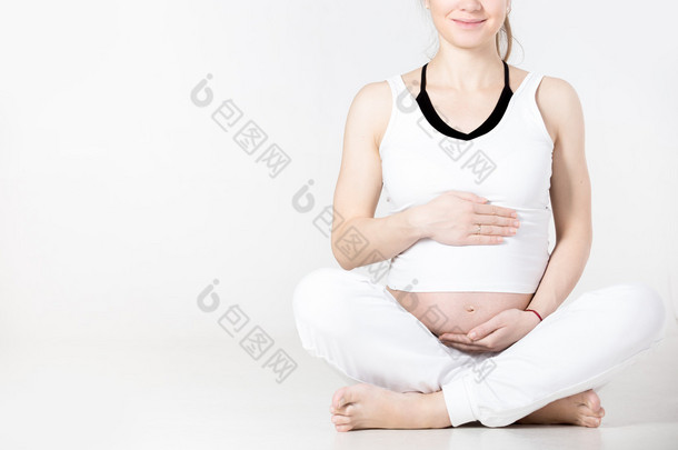 Prenatal Yoga, cross-legged position