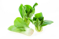 Bok choy (大白菜)，白色背景分离