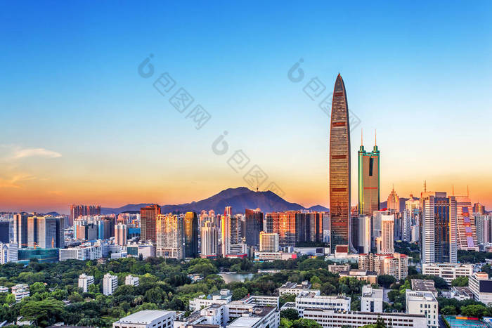中国现代城市深圳的景观图片-包图网企业站