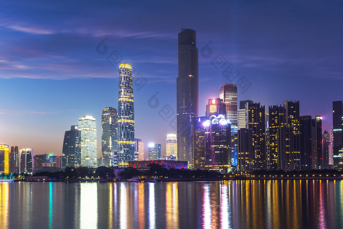 广州珠江新城 Cbd 夜景