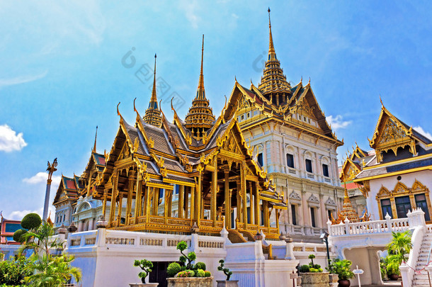 寺宏伟的宫殿翡翠佛 （玉佛寺）、 曼谷、 泰国